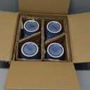 famiware Aurora Coffee Mugs, 14oz Mug Set of 4, Stoneware Mug, Cups for Kitchen, Cappuccino, Latte, Reactive Glaze, Microwave Safe, Scractch-resistant, Lagoon Blue