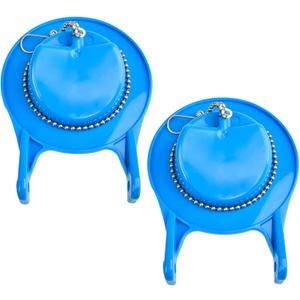 2 PCS Toilet Flappers Replacement 3 Inch Compatible for GA715014-GEG1 with Stainless Chain and Hook - Reliable Toilet Flapper, Blue