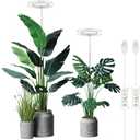 Plant Grow Light,yadoker LED Growing Light Full Spectrum for Indoor Plants,Height Adjustable, Automatic Timer, 5V Low Safe Voltage,Idea for Large Plant Light, 2 Pack (White)