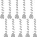 10pcs Clear Acrylic Crystal Ornament Beads, Chandelier Crystals Acrylic Clear Crystal Strands for Wedding Centerpieces Garland, Party, Christmas Decoration