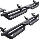 Running Boards Compatible with Jeep Gladiator JT 2020-2025, 6" 2-Stairs Side Step Rails Coated Black Carbon Steel Nerf Bars