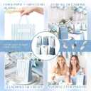 NICROLANDEE Wedding Party Gift Bags - Dusty Blue Gift Bags With Handles 24 PCS, Party Favors Treats Goodies Ribbon Gift Wrapping Bags for Wedding, Something Blue Bridal Shower, Birthday, Bachelorette Party, Baby Shower 8.6x4.7x3.1