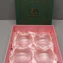 Vintage Art Deco Gin and Tonic Balloon Glasses | Set of 4 | 13.5 oz Stemless Crystal Copas for Drinking Gin Cocktails | Retro Gift Goblets for Gin Lovers | Bubble Cups for Bar Drinks