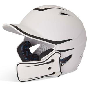 Champro HX Legend Plus Batting Helmet (Medium, White, Black)