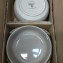 Famiware Milkyway Dinnerware Sets, 24 Piece Dish Set, Plates and Bowls Sets for 8, Cinnamon Brown
