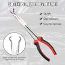 2 Pack Spark Plug Wire Removal Tool Kit Includes Spark Plug Boot Removal Tool and Pliers Pulling Tool,wire Puller Removal Tool Pliers(Red)