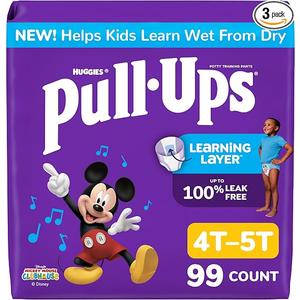 Pull-Ups Boys' Potty Training Pants, Size 4T-5T, 99 Count