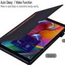 Flip Case for Samsung Galaxy Tab S10 FE+ Plus 2025 13.1 inch, PU Leather Stand Soft Back Smart Auto Wake/Sleep Cover,Adjustable Stand Shell w/Card Slots/Pen Holder/Front Pocket - Black