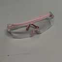UKNOW Safety Goggles Over Glasses, Anti Fog Safety Glasses with Clear Wraparound Lens, ANSI Z87.1 Protective Eyewear (Pink)