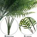 lovemoon 12 Pcs Fake Ferns for Outdoors UV Resistant Faux Fern Plants, Artificial Greenery Fern Stmes for Outside, Garden Porch & Patio Greenery Decor(12, Green)