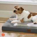 Bedsure ComfyFleece Dog Bed for Small Dogs - Orthopedic Pet Beds with Removable Washable Cover, NOT Waterproof Egg Crate Foam Puppy Mat, Suitable for Pet Up to 20 lbs, 23"x17"x2.8", NOT for Chewers
