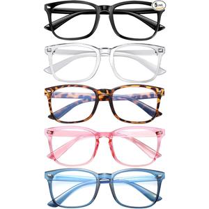 AIMISUV 5 Pack Reading Glasses for Women Men, Blue Light Blocking Computer Readers UV Glare(Multicolor, 1.5x)