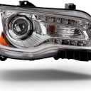 Headlights Assembly Compatible with 2012-2014 Chrysler 300,Headlamp Chrome Bezel Passenger Side Replacement CH2503231 68143002AC
