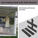 Deck Hook-Deck Railing Plant Hanger Outdoor,Bird Feeder Hanger for Deck Railing W/Double Clamps, Fence Shepherds Hooks Bracket for Hanging Hummingbird Feeder,Planter,Flower Baskets-360°Rotating Pole