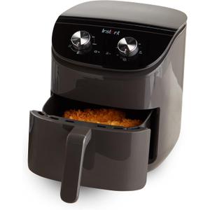 Instant Pot Essentials 4QT Air Fryer with EvenCrisp Technology that Crisps and Reheats, Easily Adjust Time & Temperature For Quick Meals, 100+ In-App Recipes, from the Makers of Instant Pot, Black (Chrome)