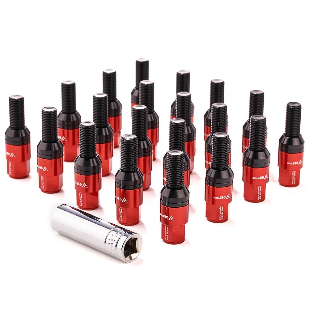 M14x1.5 Wheel Lug Bolts, 20pcs 28mm Shank 17mm Hex 52mm Length Conical Seat Replacement for A3 A4 A5 A6 A7 A8 S3 S4 S5 S6 S7 S8 Jetta Tiguan Golf Beetle CC