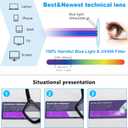 REAVEE 2 Pack Oversized Reading Glasses for Women Men Blue Light Blocking, Ladies Stylish Retro Square Large Computer Readers (Black/Grey 2.0x)