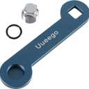Non-Corrosive Aluminum Boat Drain Plug Wrench, Patented, Fits 1/2 inch NPT Plug, Easy to Use and Store (blue)