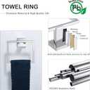 Bathroom Hardware Accessories Set Polished Chrome Towel Bar Sets Include Towel Bar Towel Holder Toilet Paper Holder Towel Hook,5 Pieces Stainless Steel Wall Mounted