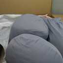 MOON PARK Pregnancy Pillows for Sleeping - U Shaped Full Body Maternity Pillow with Removable Cover - Support for Back, Legs, Belly, Hips - 57 Inch - Grey - Cooling Cover