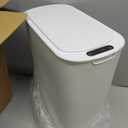 FRESHLIX Automatic Motion Sensor Bathroom Trash Can with Lid, 5 Gallon Touchless Trash Bin,Smart Electric Narrow Waterproof Garbage Bin for Toilet, Office, Bedroom, Living Room, Dorm (White