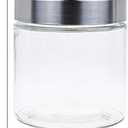 Lawei 6 Pack 27 Oz Clear Glass Jars with Stainless Steel Lids - Glass Food Canister Set Food Storage Jars for Cookie Rice Beans Pasta Snacks