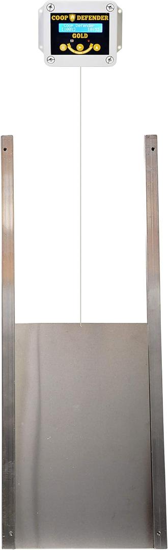 Automatic Chicken Coop Door - Battery Powered Electric Kit with Auto Timer Opener and Solar Operated Sensor - Poultry Guard Essentials for Your Home Chicken Run