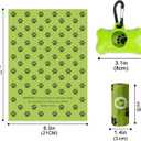 Dog Poop Bags Pet Waste Bag with Dispenser and Leash Clip Green 360 Bags 24 Rolls V24 (1 Count (Pack of 360))