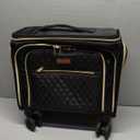 Lekespring Softside Expandable Luggage with 4 Spinner Wheels, 20 Inch Lightweight Suitcase for Men and Women, Black