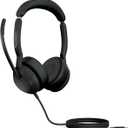 Jabra Evolve2 50 Wired Stereo Headset - with AirComfort Technology, Noise-Cancelling Mics & Active Noise Cancellation - Works with All Leading UC Platforms Such as Zoom & Google Meet - Black (Dual-ear, USB-C)