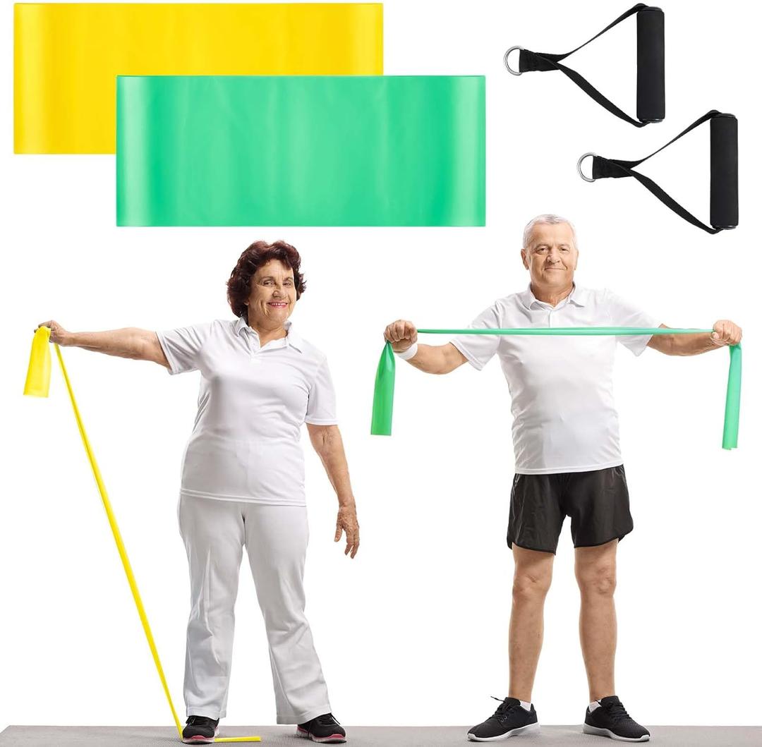 2 Pcs Resistance Band with Handles Chair Exercise Equipment for Seniors Physical Therapy Band Gifts for Elderly Women Rehab, Physical, Grandma, Grandpa (black)