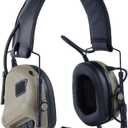 ATAIRSOFT Tactical Headset Wargame Hunting Headphone Without Noise Cancellation Function (Tan), 20.5in~25.2in.