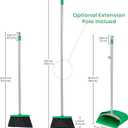 TreeLen Broom and Dustpan Set - Simplify Cleaning Your Home Ktichen Office with Ease (Green)