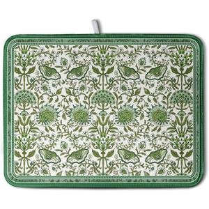 Green Floral Dish Drying Mat for Kitchen Counter 18x24 Inch Spring Summer Flowers Drying Mats Microfiber Absorbent Dish Drainer Pad Reusable Washable Dish Draining Mat for Coffee Bar Sink