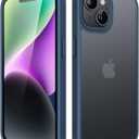 JETech Matte Case for iPhone 14 6.1-Inch, Shockproof Military Grade Drop Protection, Frosted Translucent Back Phone Cover, Anti-Fingerprint (Storm Blue)