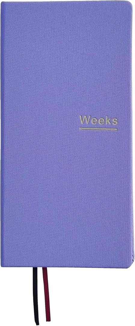 Undated Weekly Planner Notebook Pocket Organizer Appointment Book Journal Notebook A6 Week Plan Notepad (Light Purple)
