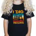 Toddler Kids First Day of Preschool Shirt Pre K Shirts for Girls Boys Hello Prek Tshirt Back to School Cotton Tee 2T 3T 4T (Black)