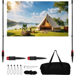 6.5FT Outdoor Banner Stand ,Adjustable Banner Pole with 2 Stakes