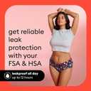 Thinx for All Period Underwear, Everyday Comfort Brief, Holds Up to 12 Regular Tampons*, Period Panties, Leakproof, Reusable & Controls Odor, Mosaic + Rhubarb with Lace, M