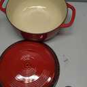 Lodge Essential Enamel Cast Iron Dutch Oven - Perfect for Bread Baking, Braising, Marinating & Slow Cooking - Features Moisture-Sealing Lid & Dual Handles - Kitchen Essentials - 6 Quarts - Island Spice Red