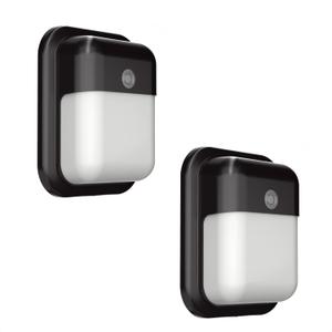 TIERONE Modern LED Wall Pack Light Security Light with Dusk to Dawn Photocell Outdoor Wall Lantern for Patio, Porch, Hallway 12W 1000LM 3000K Daylight Waterproof UL Listed 2 Pack (Bronze)