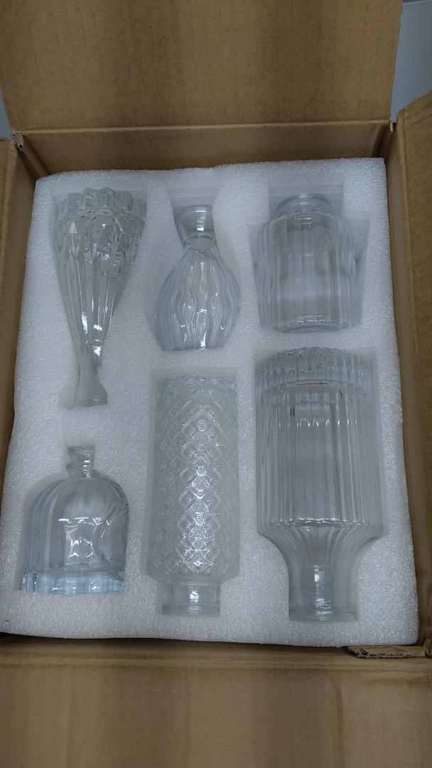 UPBUD Clear Glass Bud Vases Set of 12, Mini Flower Vase for Centerpieces, Small Vases in Bulk for Wedding Decorations, Vintage Vase for Baby Shower, Party, Recepetion, Home Table Décor