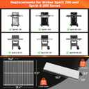 7635 7637 Grill Parts for Weber Spirit E210, E220, S210, S215, Spirit 200 & GS4 Spirit II E210, Spirit II E220 Series with Front Control, SUS304 Stainless 15.3" Flavorizer Bars & 17.5" Grates