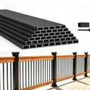 50 Pack 26 Inch Black Rectangular Stainless Steel Deck Balusters