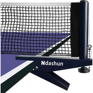 Ping Pong Net with Clamp, Professional Table Tennis Net and Post Set, Adjustable Training Practice Mesh, Portable Grip Holder Clip Equipment, Accessories for Indoor Outdoor (Navy)