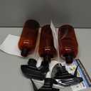 Cornucopia Brands 16oz Amber PLASTIC Spray Bottles w/Heavy Duty Mist & Stream Sprayers & Chalkboard Labels (6-pack); PET #1 Plastic Bottles, BPA-Free