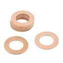 X AUTOHAUX M13 x 23mm x 1mm Copper Crush Washers Flat Car Sealing Gaskets Plate Rings 10pcs