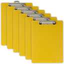 Officemate Recycled Plastic Clipboard, Letter Size, Yellow, Pack of 6 (83082)