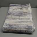 KOZYFLY Modern Abstract Washable Rug Runner 2x6 Runners for Hallways Non-Slip Soft Kitchen Runner Rugs, Print Grey-Blue Striped Carpet Runner for Entryway Bathroom Laundry Room Foyer