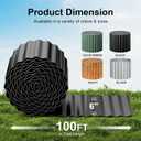 Land Guard Corrugated Garden Edging Border, 6" 100' Landscape Paver Edging, Tall Landscape Edging, Fence for Garden, Flower Bed, Lawn and Landscape Edging (Black)